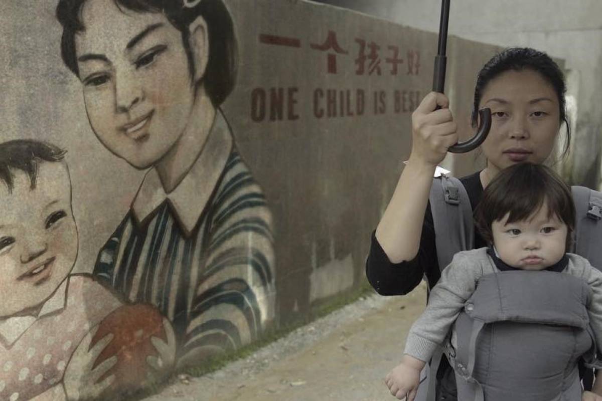 madre con su hijo en China